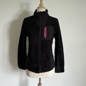 Black fleece full zip size small